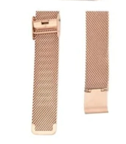 LUNIVA CARE USA rose gold metal replacement strap for activity tracker with step counter