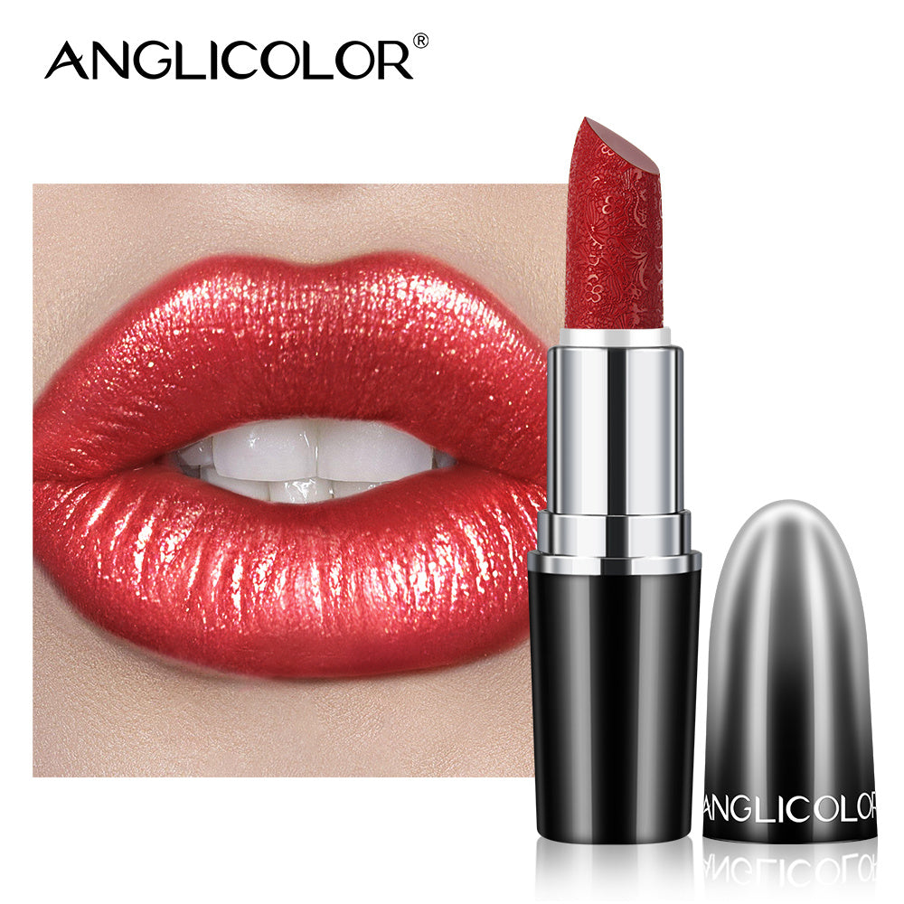 LUNIVA CARE USA smudge-proof lipstick for women in metallic red shade with glossy finish