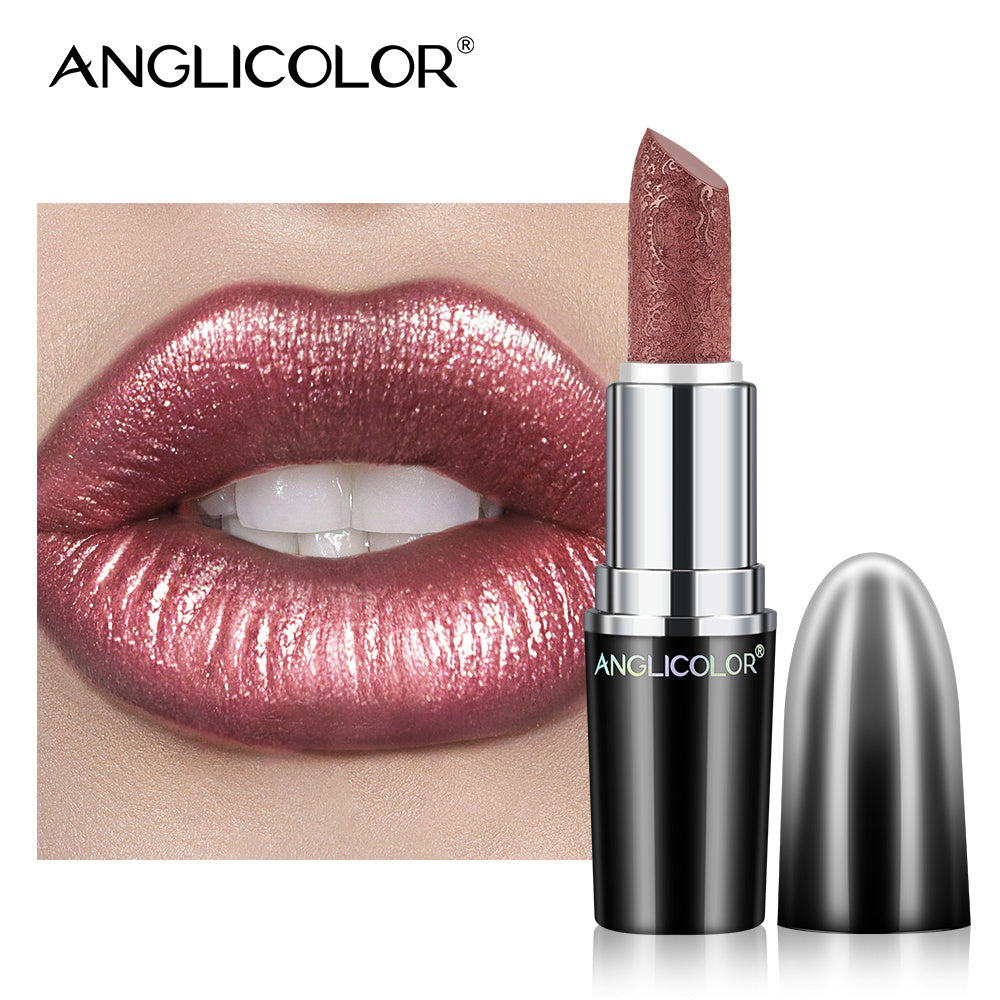 LUNIVA CARE USA smudge-proof lipstick for women in metallic rose shade with vegan ingredients