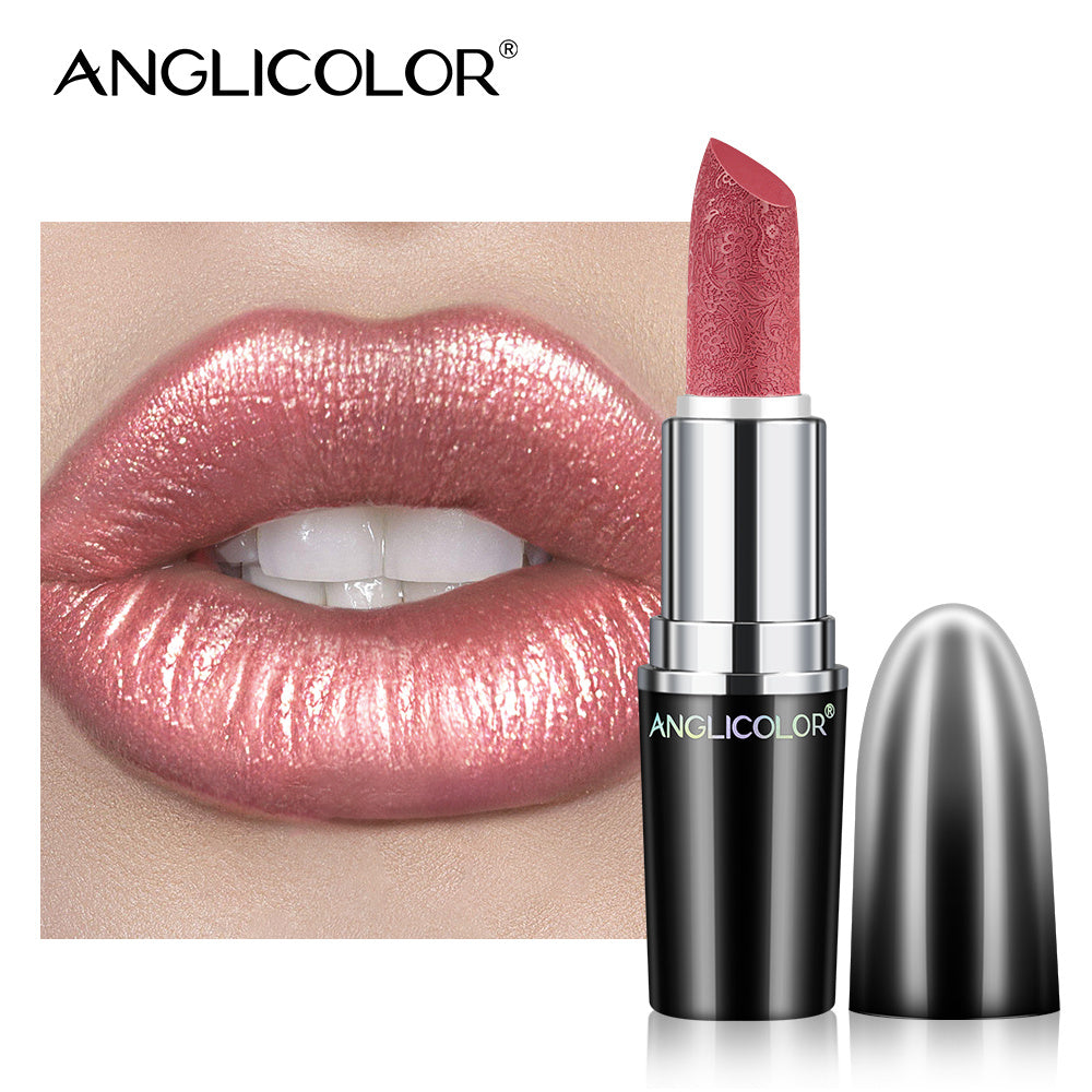 LUNIVA CARE USA smudge-proof lipstick for women with shiny pink shade and black silver tube
