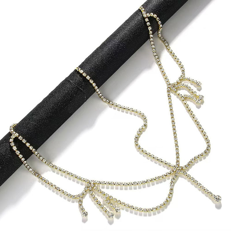 LUNIVA CARE USA bridal water diamond forehead chain head jewelry for festival and bridal wear