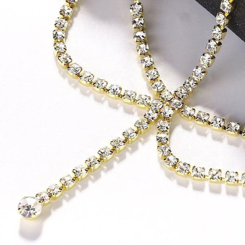 LUNIVA CARE USA bridal water diamond forehead chain with sparkling clear stones for festival accessories
