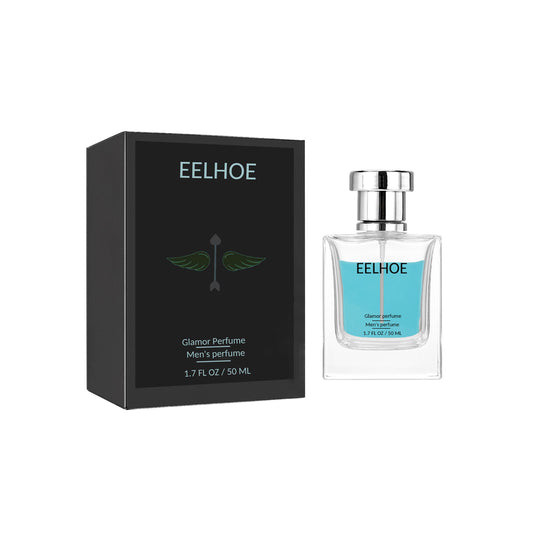 EELHOE pheromone perfume for men and women in clear glass bottle with black packaging box
