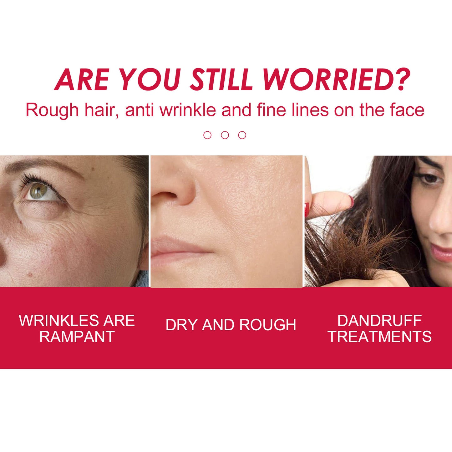 Close-up of wrinkles, dry rough skin, and dandruff issues highlighting concerns rosehip facial oil for glowing skin can address