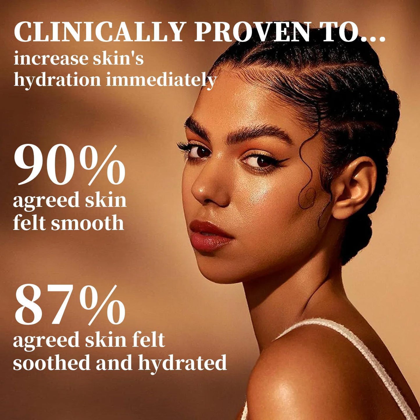 LUNIVA CARE USA self tanning cream for glowing skin with hydration and smoothness benefits shown on model