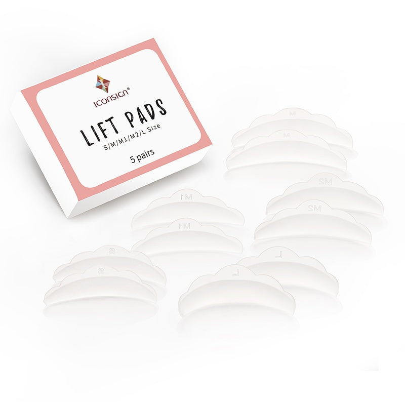 LUNIVA CARE USA professional eyelash lifting set with multiple sizes of clear lift pads for lash lifting