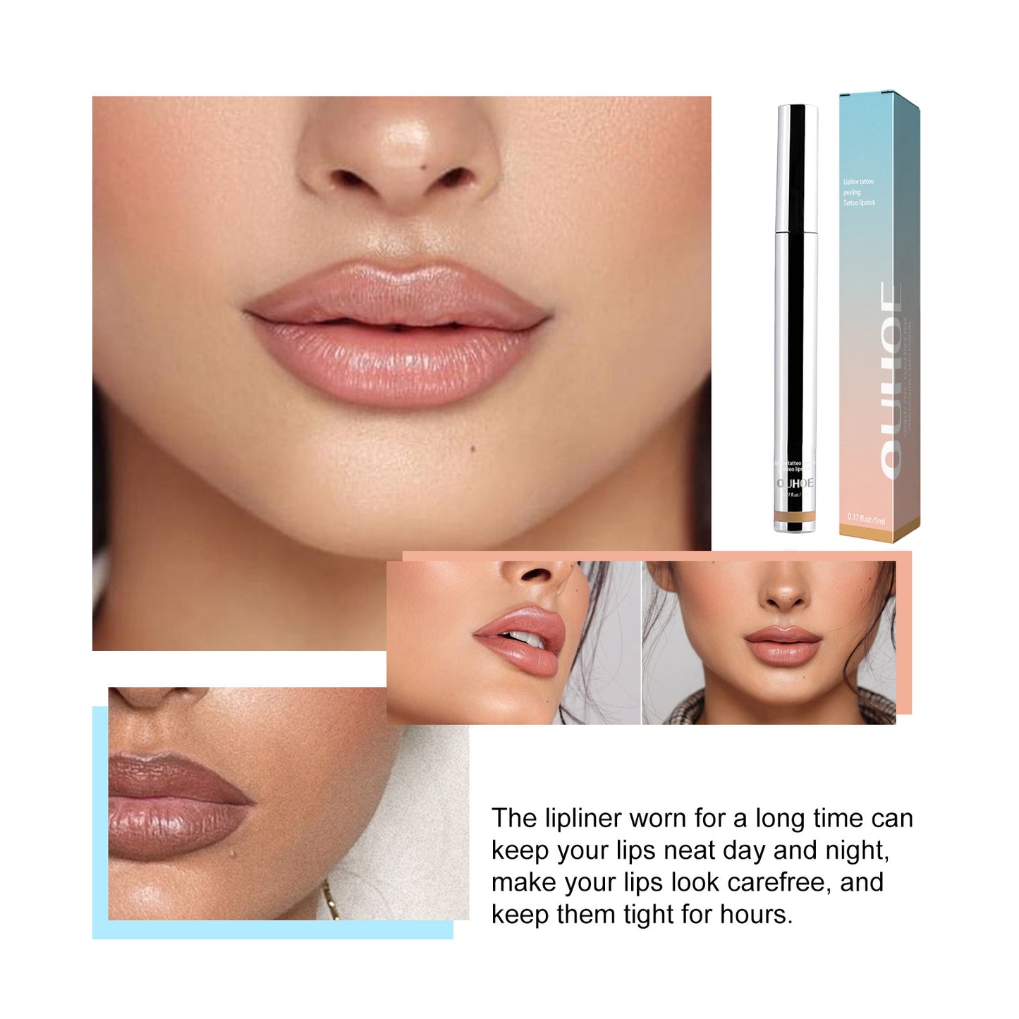 LUNIVA CARE USA peel-off lip liner enhances lips with long-lasting, neat, and tight finish for day and night wear