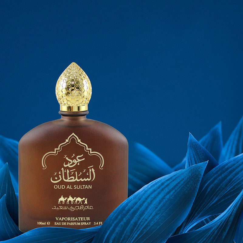 LUNIVA CARE USA Oud Al Sultan unisex perfume bottle featuring Arabic fragrance for daily wear with gold cap