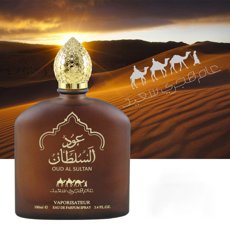 LUNIVA CARE USA Oud Al Sultan unisex Arabic fragrance for daily wear with gold decorative cap