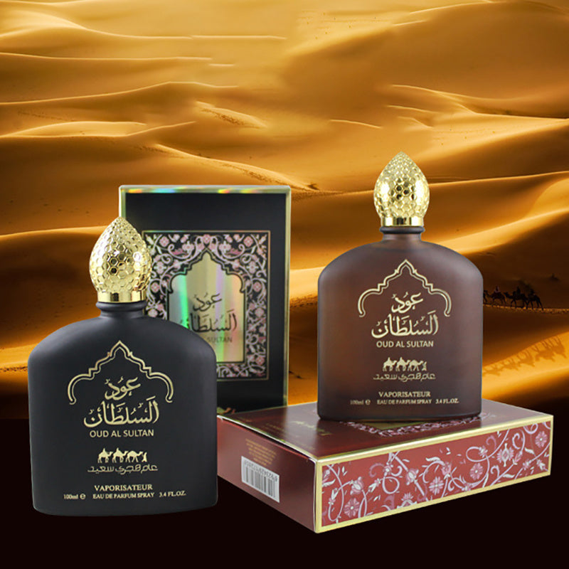 LUNIVA CARE USA Arabic fragrance for daily wear Oud Al Sultan unisex perfume with gold cap and ornate packaging