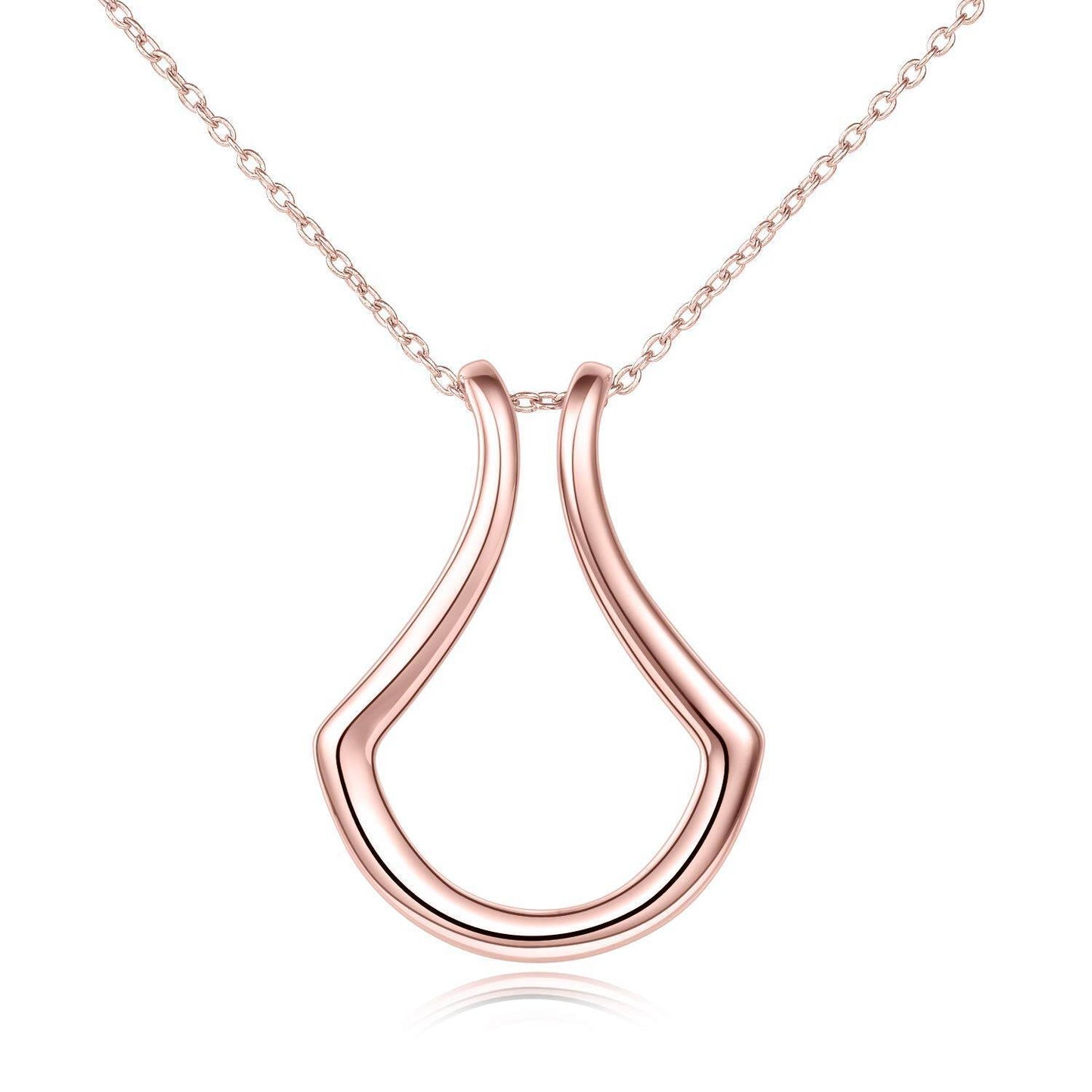 LUNIVA CARE USA rose gold pendant necklace elegant jewelry gift for her with modern simple design