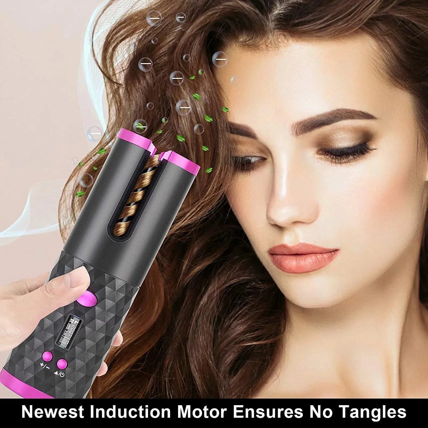 LUNIVA CARE USA quick styling hair curler for travel with induction motor preventing tangles