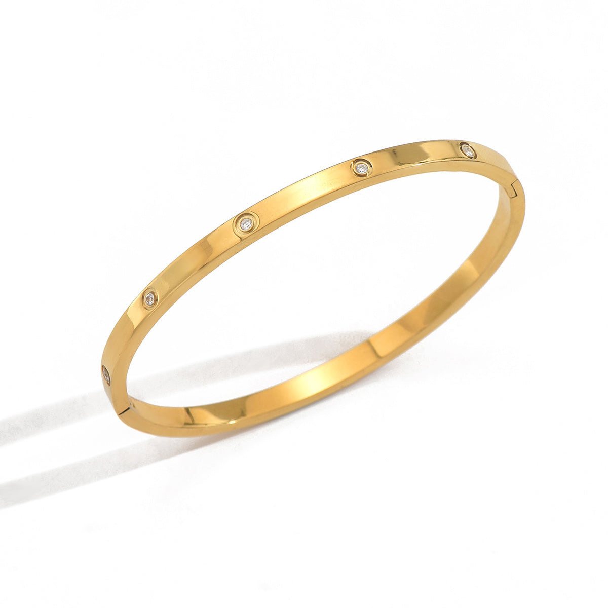 LUNIVA CARE USA 18K gold plated bracelet for women with small embedded stones and sleek design