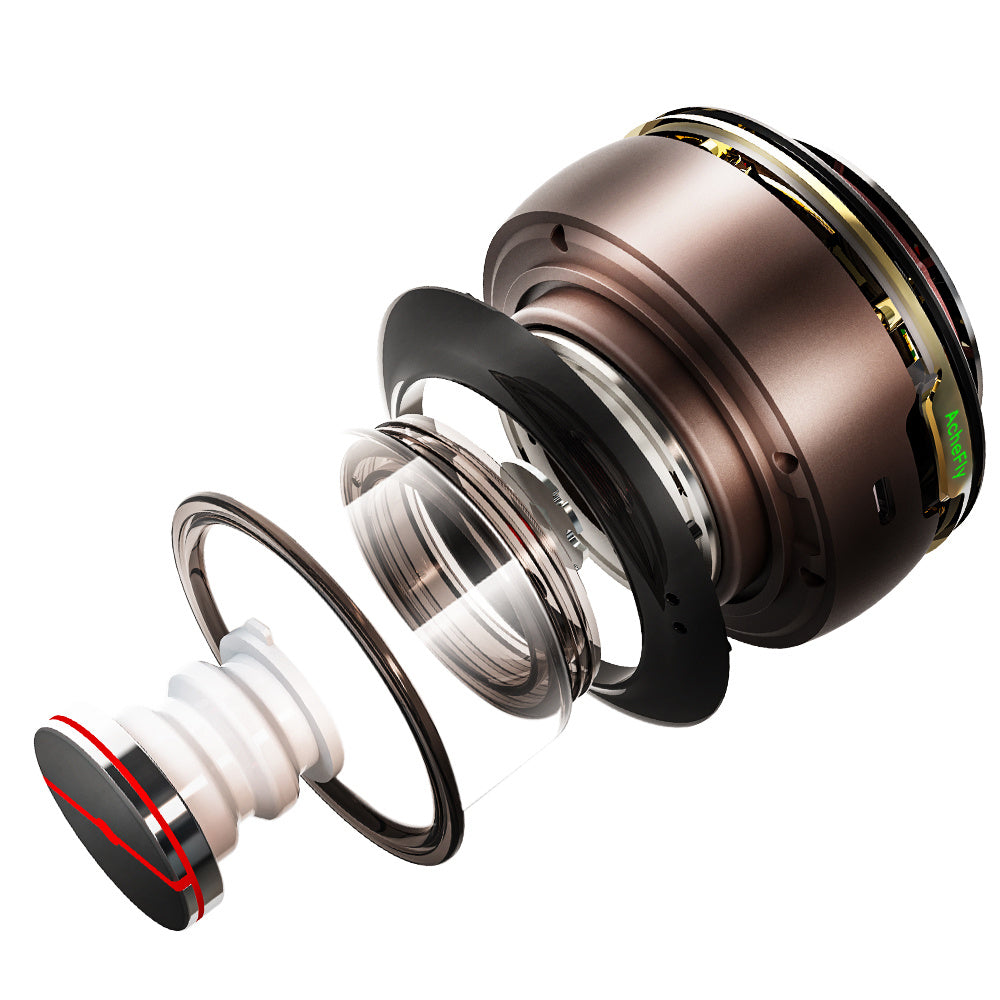 LUNIVA CARE USA rechargeable facial therapy tool showing an exploded view of internal components
