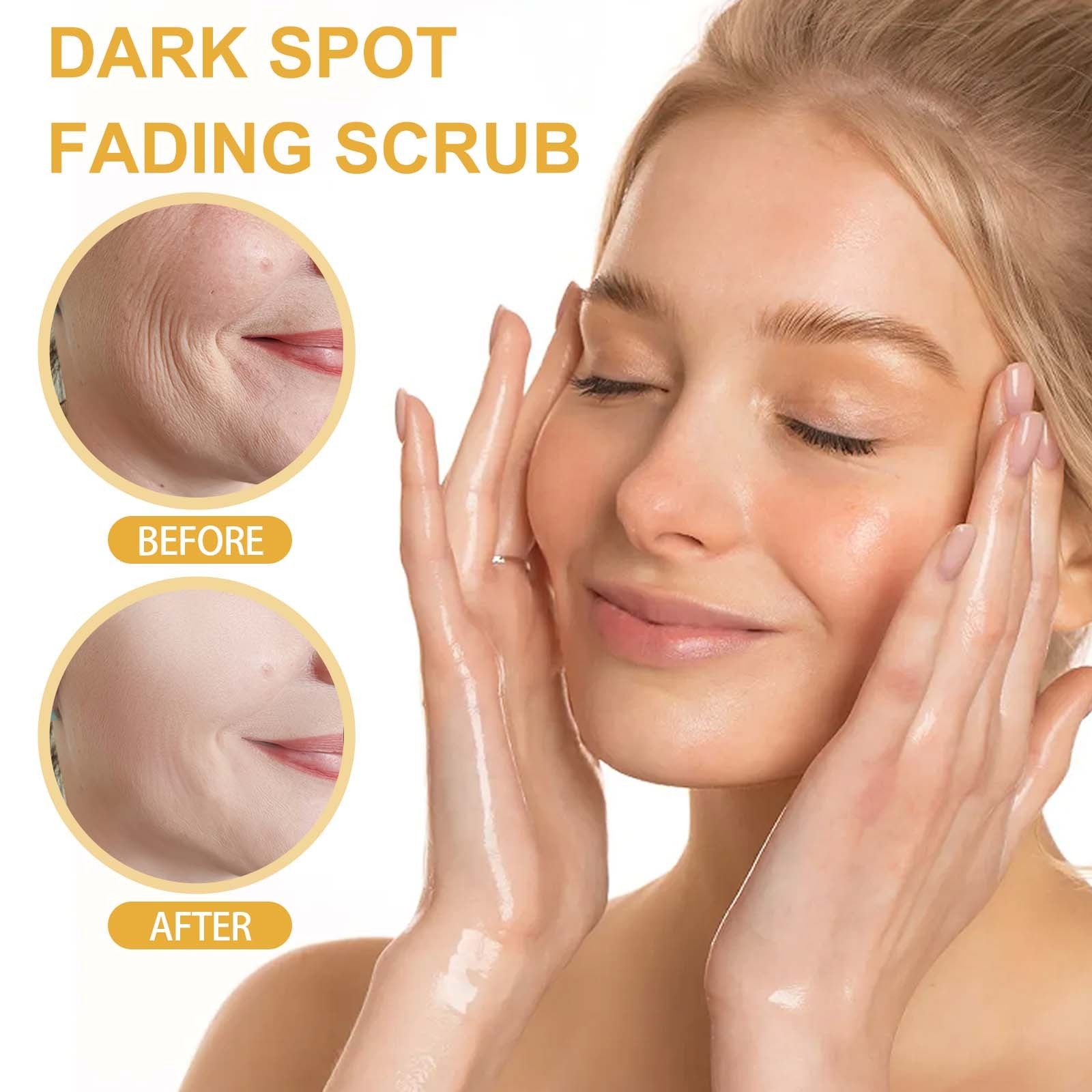 LUNIVA CARE USA dark spot fading scrub with before and after results best skincare scrub for radiant complexion