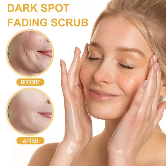 LUNIVA CARE USA dark spot fading scrub with before and after results best skincare scrub for radiant complexion