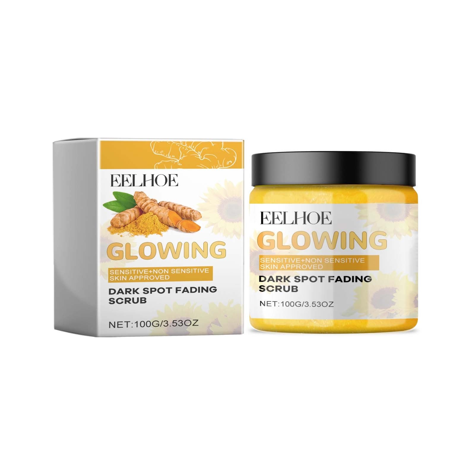 EELHOE Glowing dark spot fading scrub by LUNIVA CARE USA best skincare scrub for radiant complexion