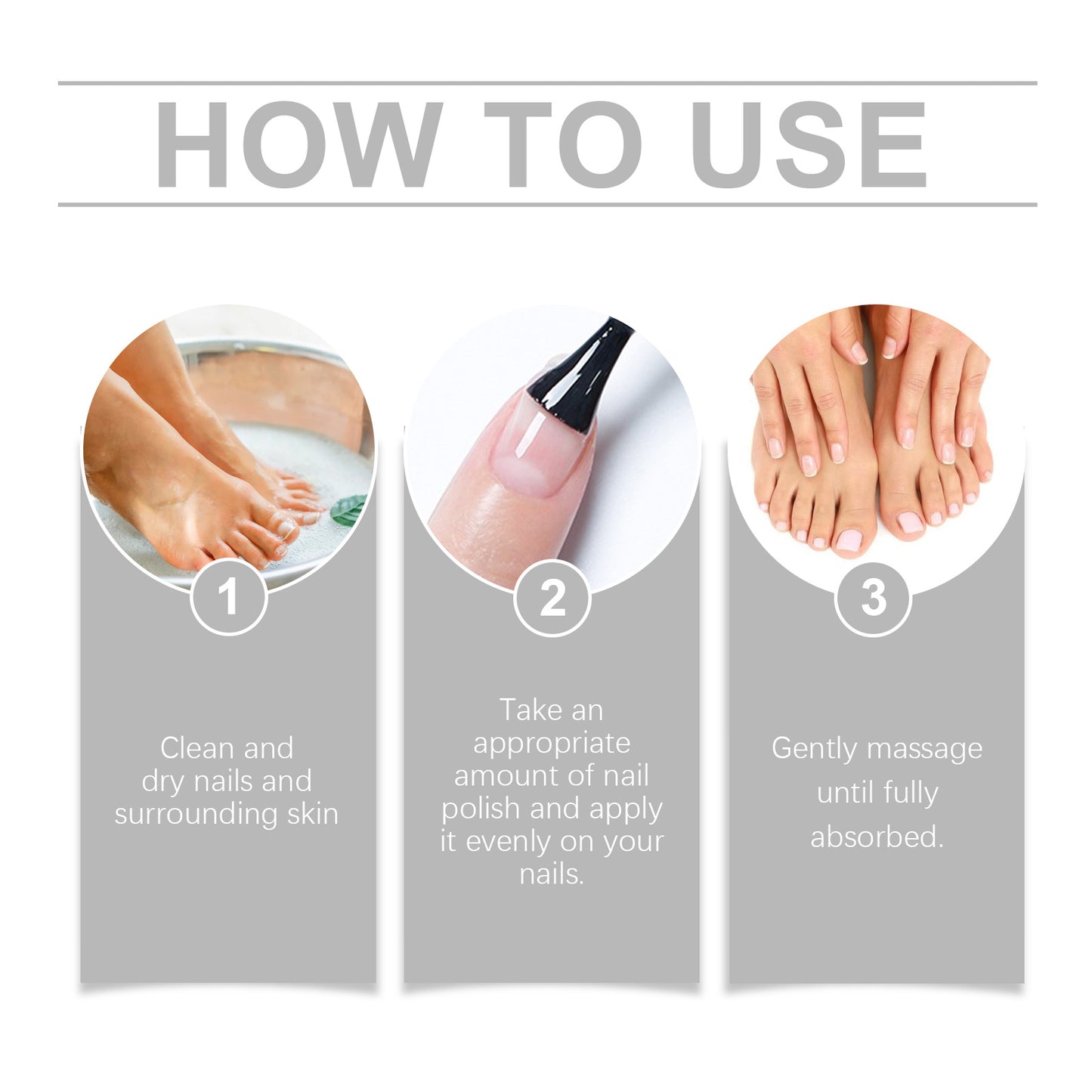 How to use hydrating cuticle oil for damaged nails with steps of cleaning, applying, and massaging nails