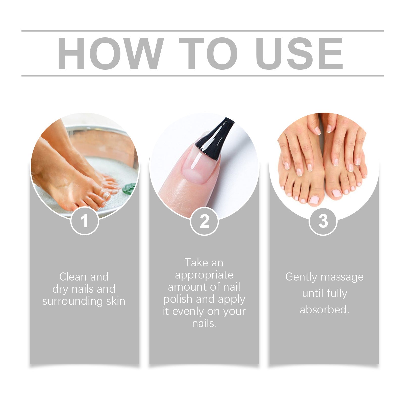 How to use hydrating cuticle oil for damaged nails with steps of cleaning, applying, and massaging nails