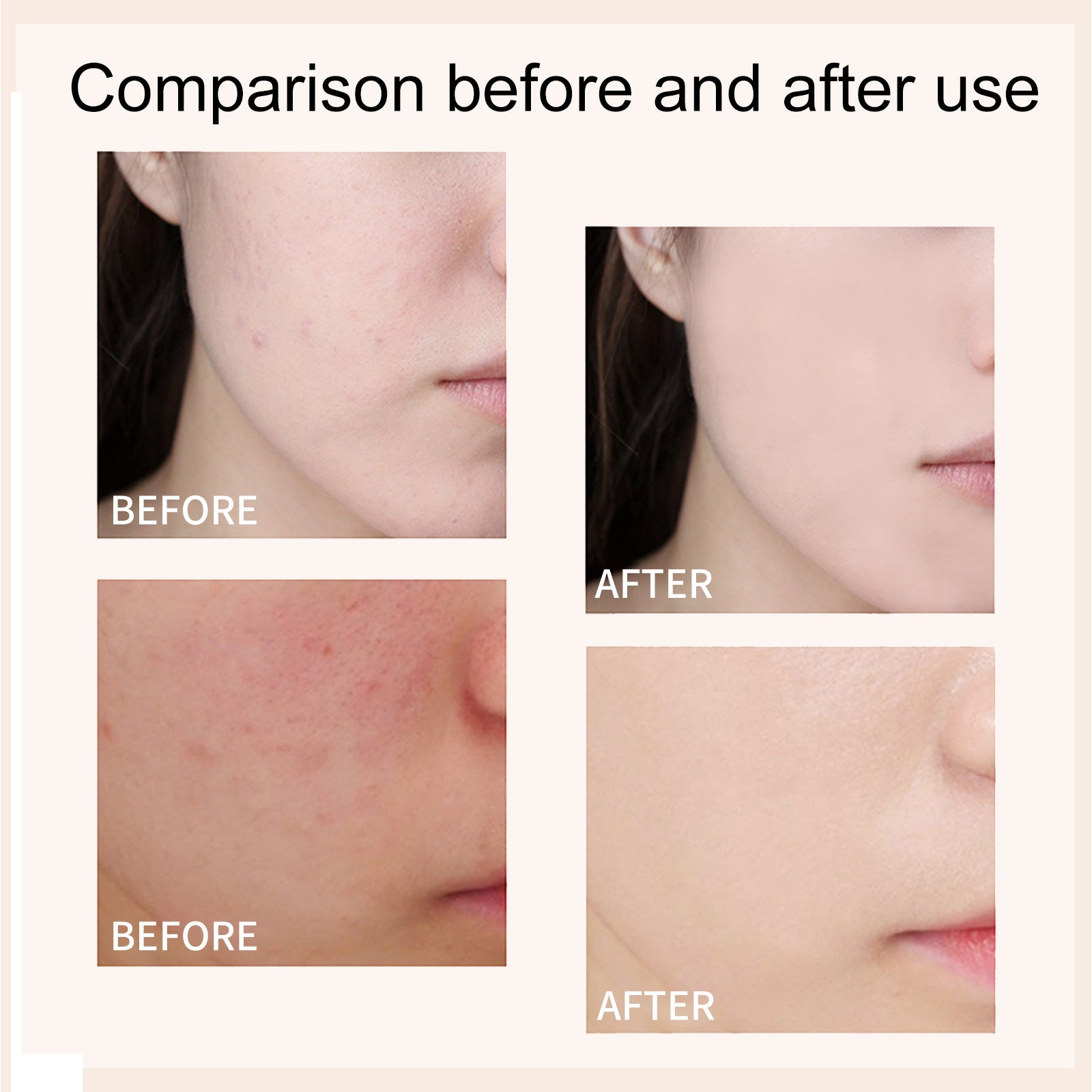 Before and after comparison showing the effect of long-lasting makeup base for glowing skin by LUNIVA CARE USA