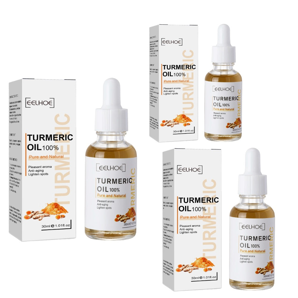 LUNIVA CARE USA turmeric serum for dark spots and acne scars with pure natural turmeric oil in dropper bottle