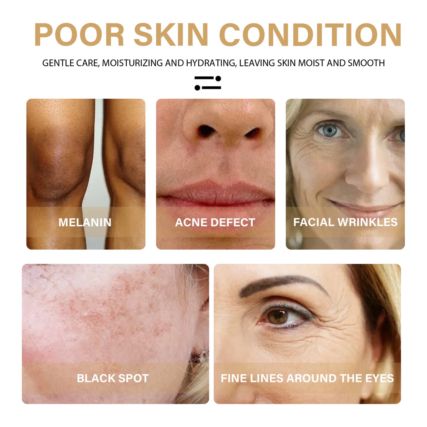 LUNIVA CARE USA turmeric serum for dark spots and acne scars targeting melanin, acne defects, wrinkles, black spots, and fine lines