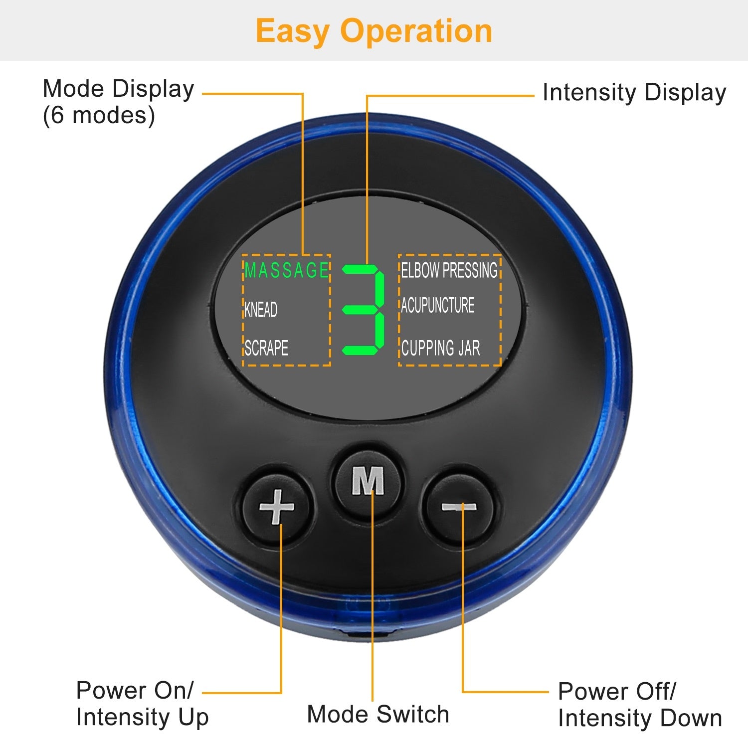 LUNIVA CARE USA electric foot massager for pain relief with easy operation display and six massage modes