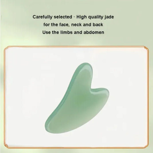 LUNIVA CARE USA facial massage tool for glowing skin made of high quality jade for face neck and back