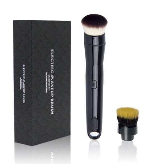 LUNIVA CARE USA best electric makeup brush for travel with black handle and two brush heads