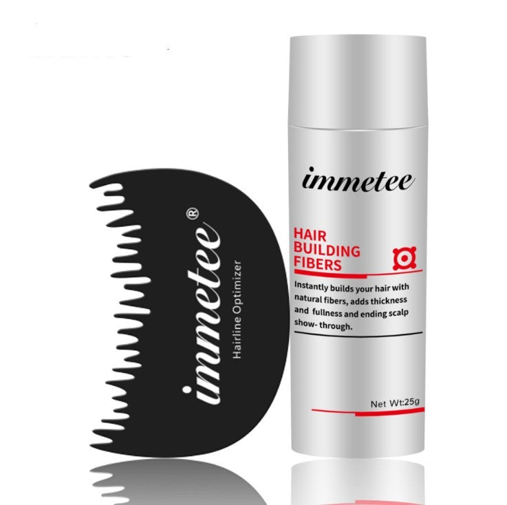 Immetee hair thickening fiber concealer with hairline optimizer comb for natural fullness