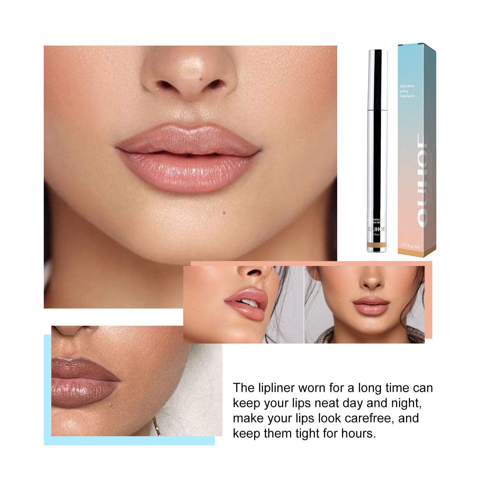 LUNIVA CARE USA peel-off lip liner enhances lips with long-lasting, neat, and tight finish for day and night wear