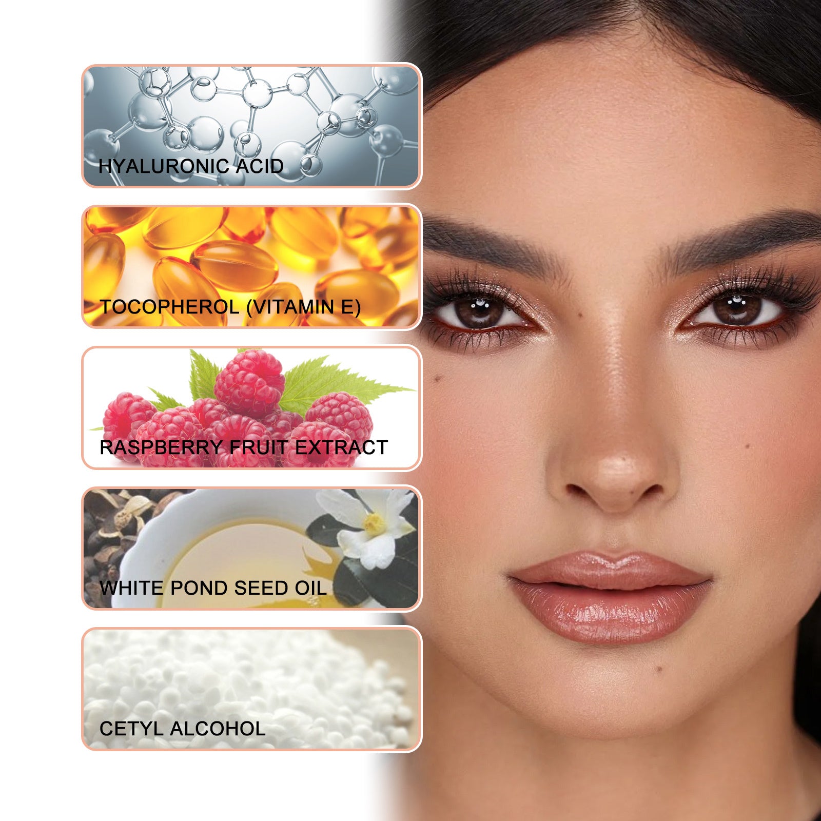 LUNIVA CARE USA hydrating peel lip liner ingredients including hyaluronic acid and raspberry fruit extract