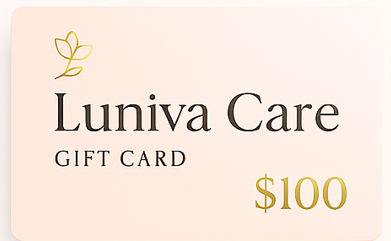 Luniva Care gift card worth 100 dollars for self-care gift card online purchases