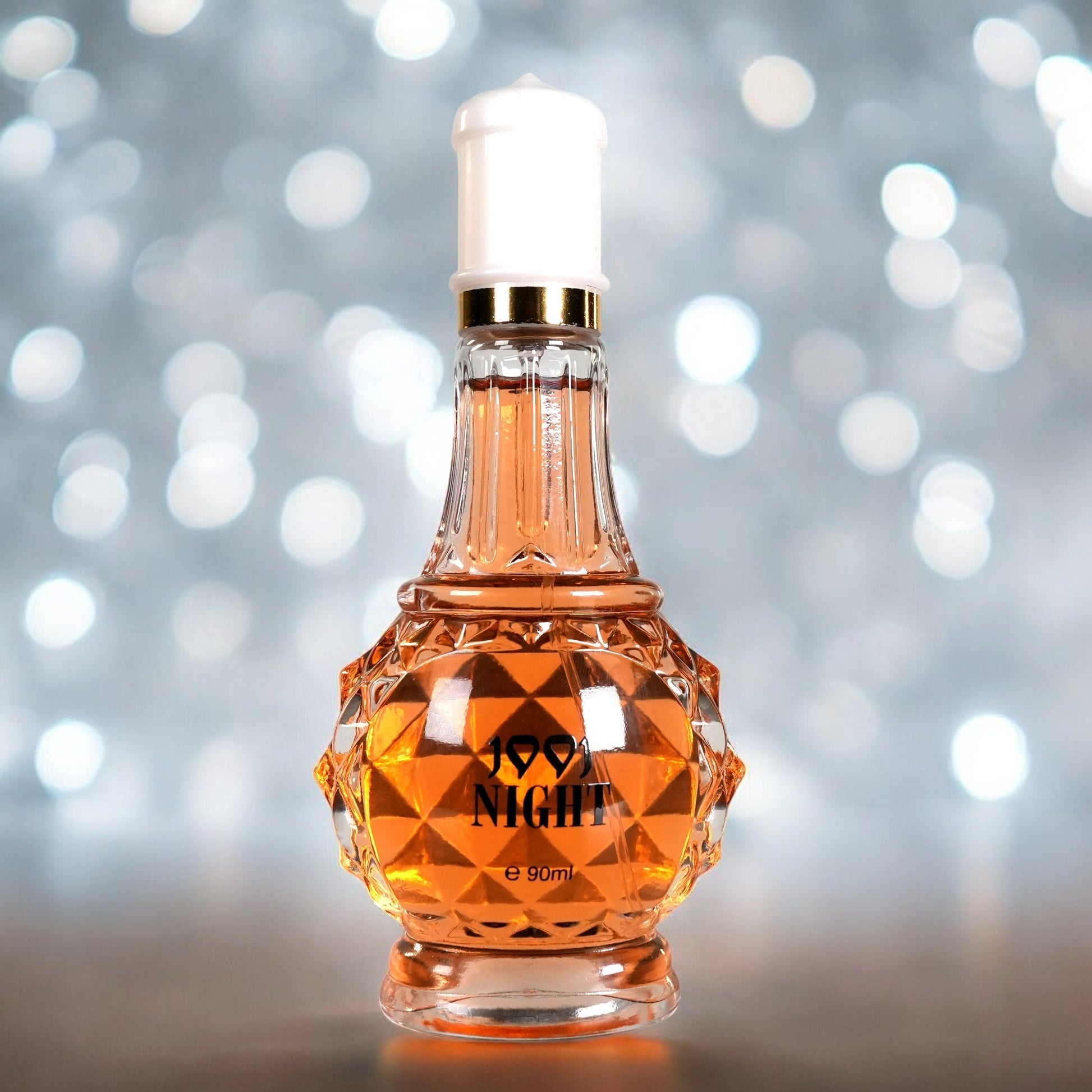 LUNIVA CARE USA luxury self-care perfume for women in a faceted amber glass bottle with white cap