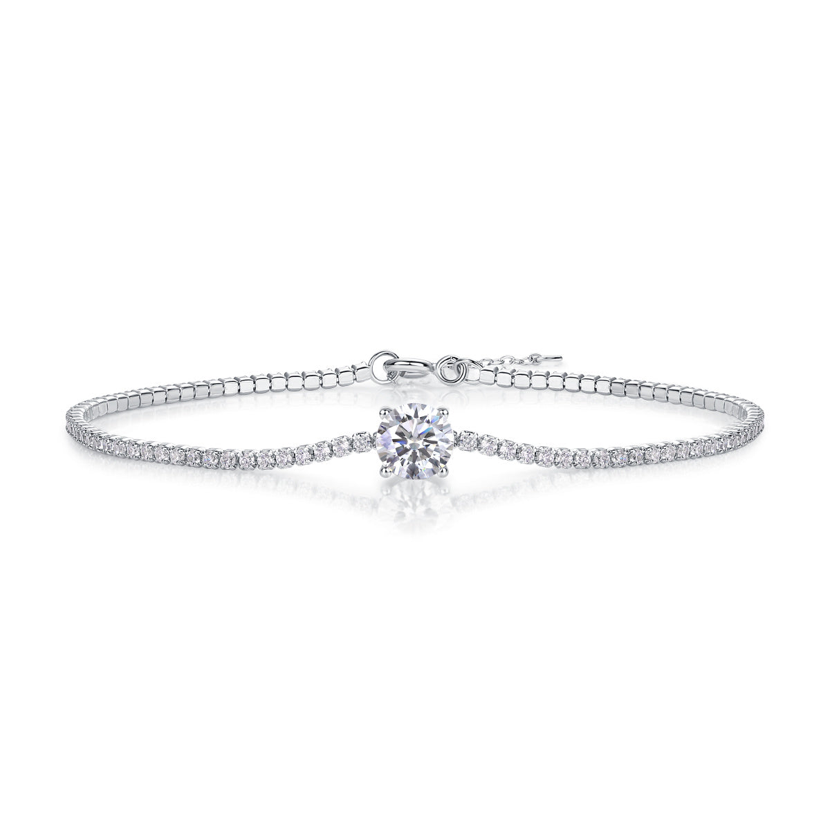 LUNIVA CARE USA moissanite diamond bracelet for women with a sparkling center stone and delicate chain