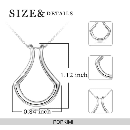 LUNIVA CARE USA elegant jewelry gift for her silver pendant necklace with sleek modern design