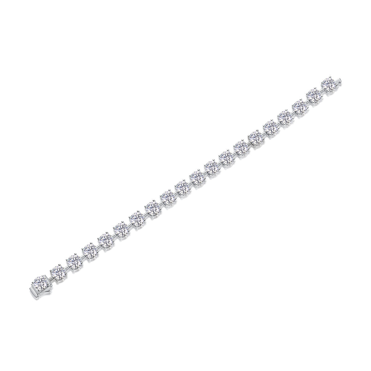 LUNIVA CARE USA S925 luxury moissanite jewelry sparkling bracelet with clear round stones