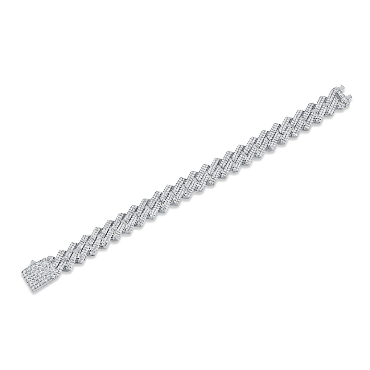 LUNIVA CARE USA S925 silver designer bracelet with intricate moissanite gemstones luxury jewelry