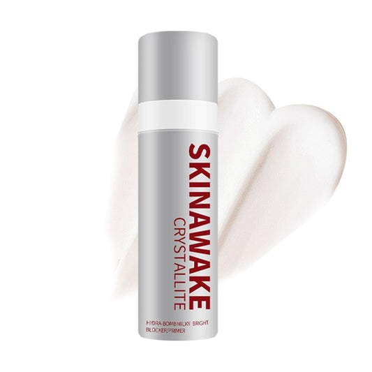 LUNIVA CARE USA Skinawake Crystallite brightening foundation with vitamin B5 in sleek silver bottle