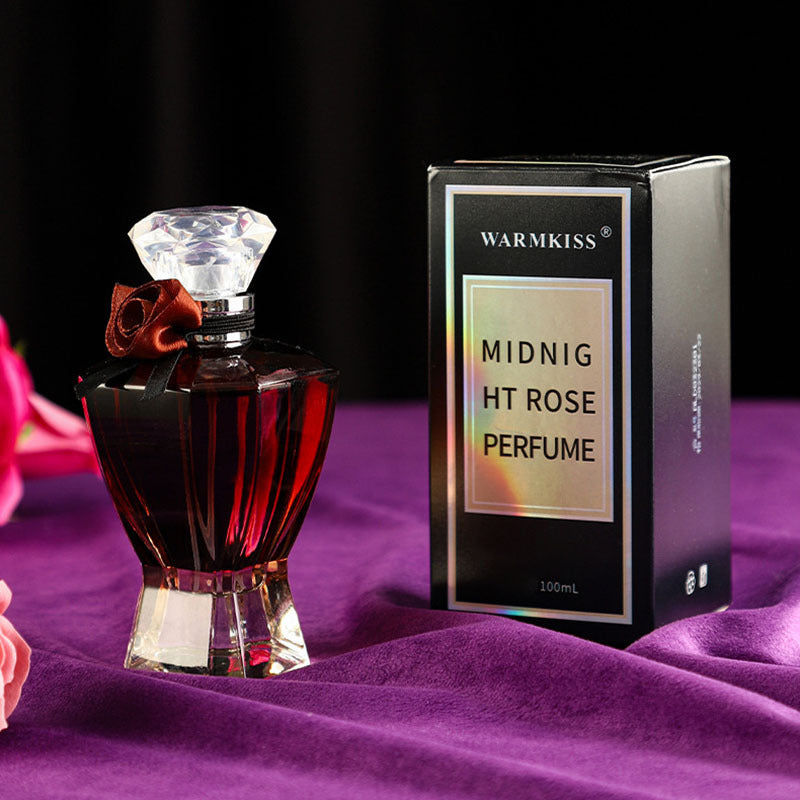 Luniva Care USA giftable luxury perfume for her Midnight Rose Floral Scent with decorative bottle and box