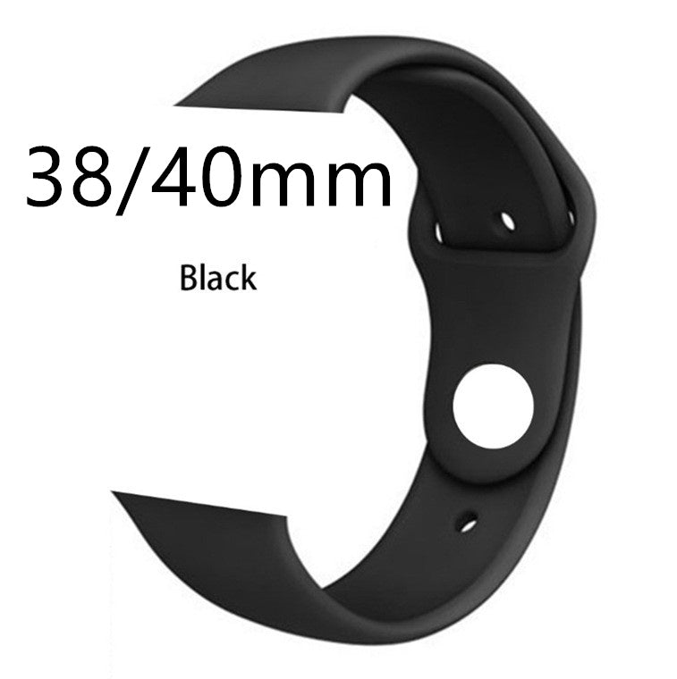 Black 38 to 40mm replacement strap for men's waterproof fitness watch with heart rate monitor