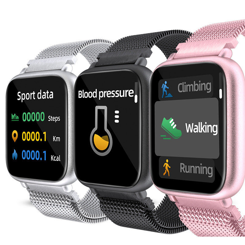 LUNIVA CARE USA waterproof fitness watch with heart rate monitor showing sport data and activity modes