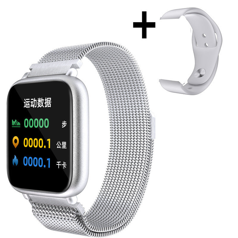 LUNIVA CARE USA men's waterproof fitness watch with heart rate monitor and extra white strap