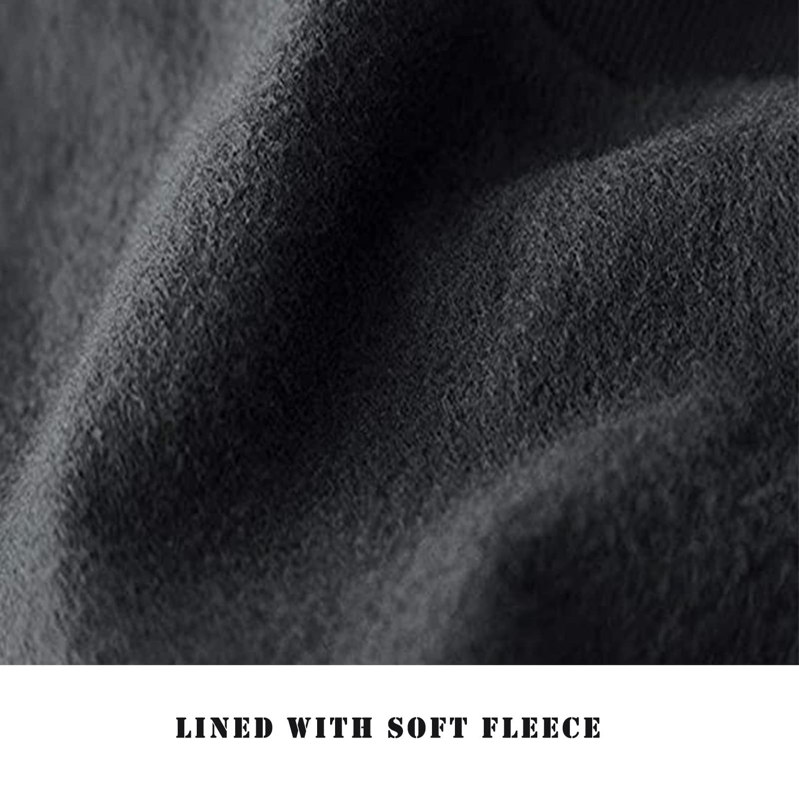 Close-up of soft black fleece fabric showing lining for women's fleece lined tights