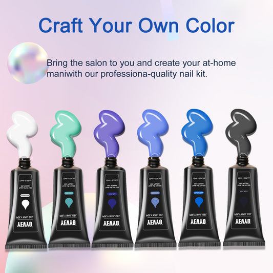 LUNIVA CARE USA 6-in-1 polygel nail set with six vibrant colors for at-home professional nail art